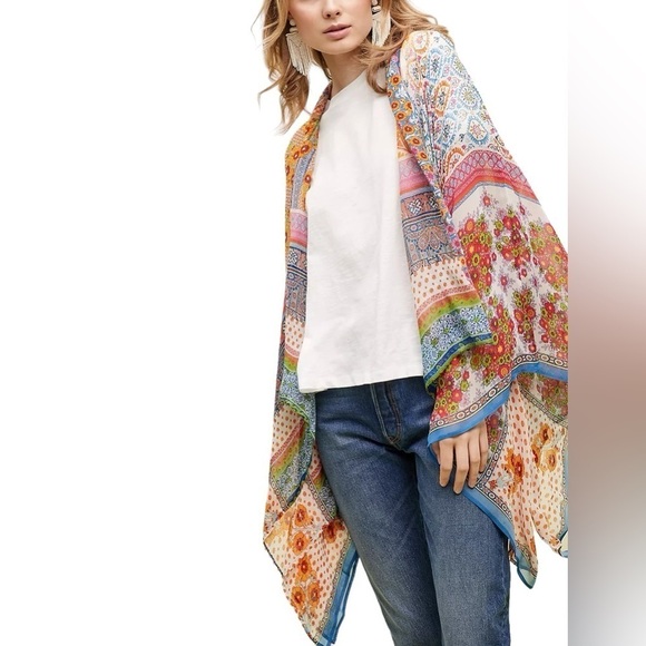 VISMAYA x ANTHROPOLOGIE Matilda Floral Printed Kimono - Picture 2 of 12